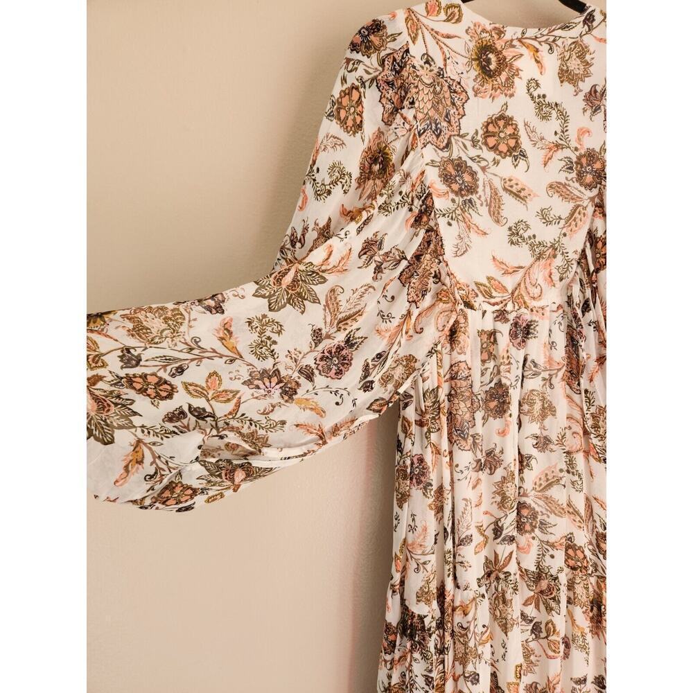 NWD By Anthropologie V-Neck Long-Sleeve Maxi Dress Size XXS Neutral #MA412 - Picture 10 of 13